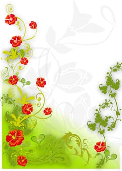 green red background