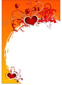 Map Hearts Background