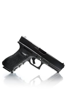 handgun with natural reflection