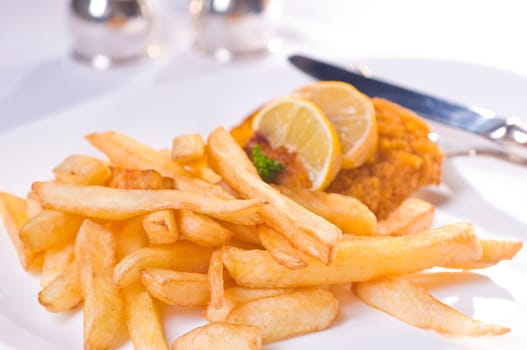 Schnitzel with french fries