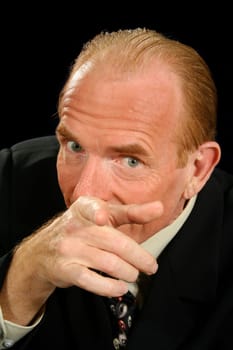 Businessman Pointing