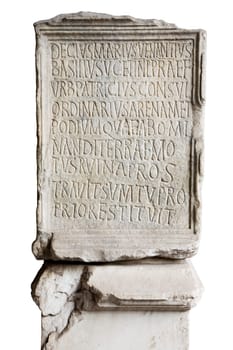 Engraved stone in Coliseum