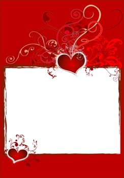 Map Hearts Background