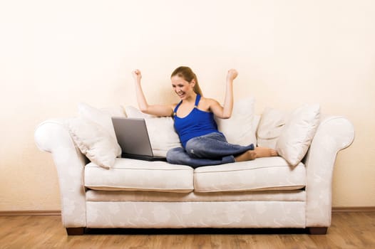Woman with laptop
