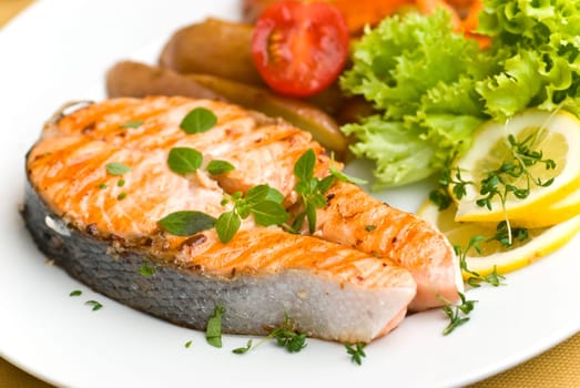 Salmon - grilled with potatoes