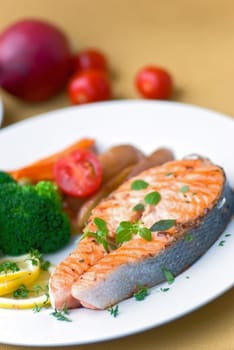 Salmon - grilled with potatoes
