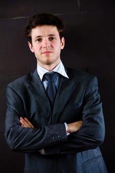 Portrait of satisfied businessman