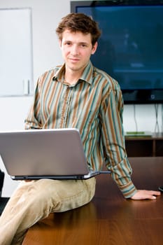 Business man using computer