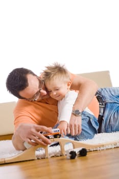 Father and boy together