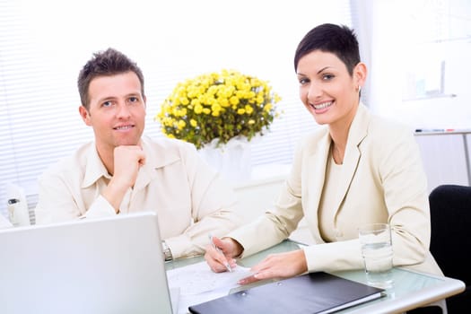 Business couple working