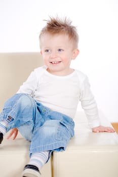 Baby boy smiling