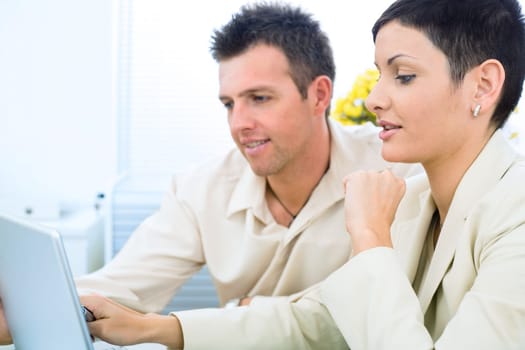 Business couple working