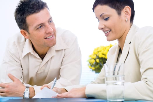 Business couple working