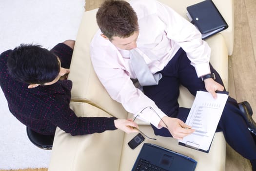 Office workers teamworking
