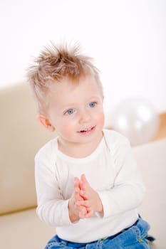 Baby boy clapping