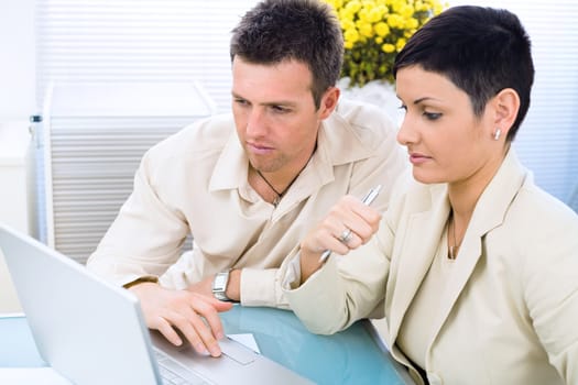 Business couple working