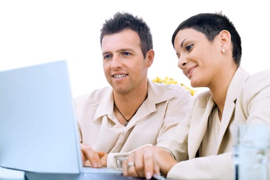 Business couple working