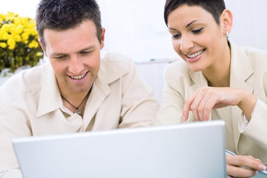Business couple working