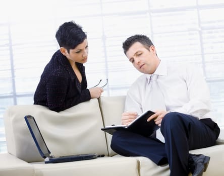 Business people working together