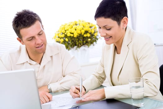Business couple working
