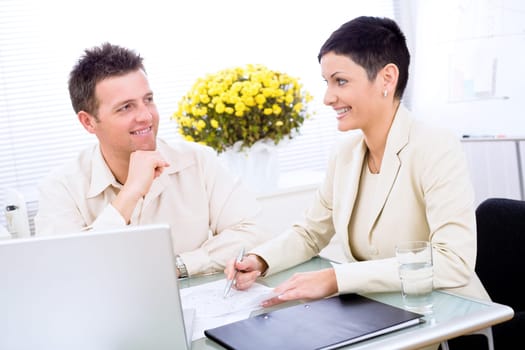 Business couple working