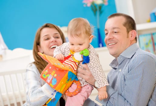 Happy family playing together