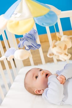 Baby in baby bed