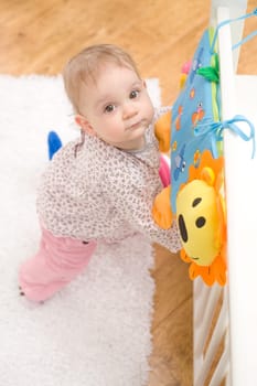 Baby girl at home