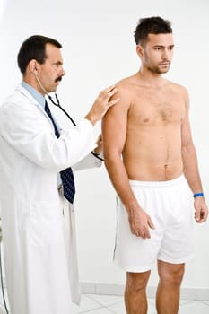 Doctor examining patient