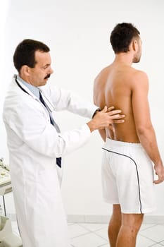 Doctor examining patient