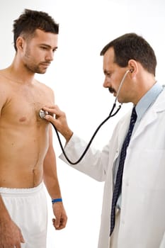 Doctor examining patient