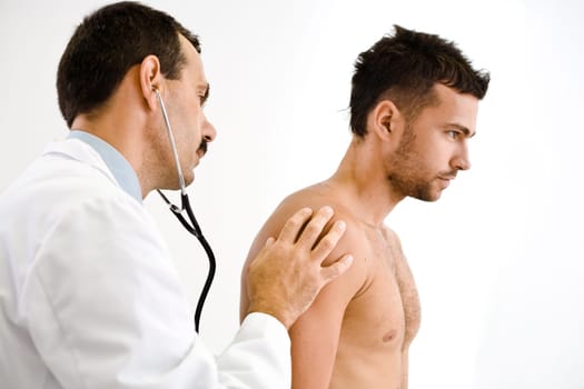 Doctor examining patient