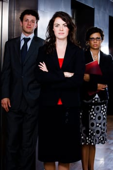Happy young business team