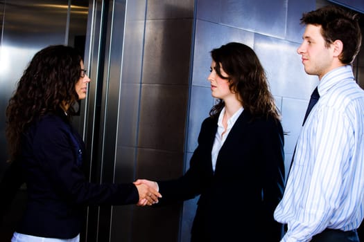 Shaking hands