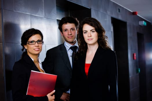 Happy young business team