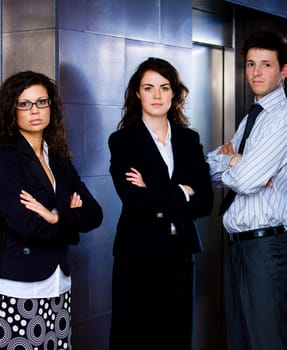 Determined young business team