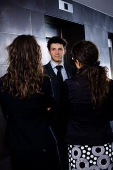 Business people talking