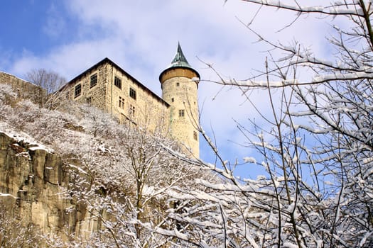 Czech Republik - stronghold Kuneticka mountain in winte
