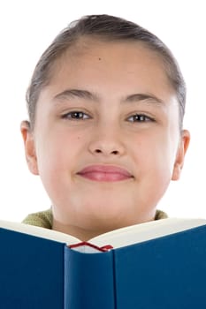Adorable girl with a book