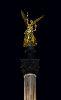 Munich Angel of Peace at night