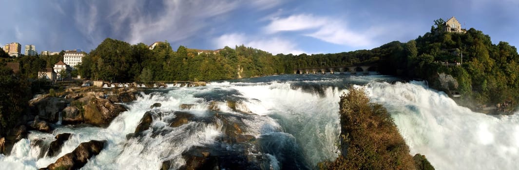 Rhine Falls near Schaffhausen 200degree Pano
