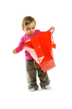 Girl with bag