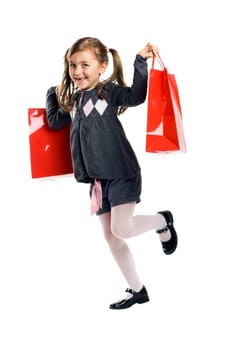Girl with bags