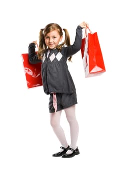 Girl with bags