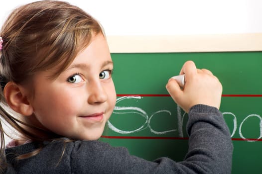 Laughing schoolchild