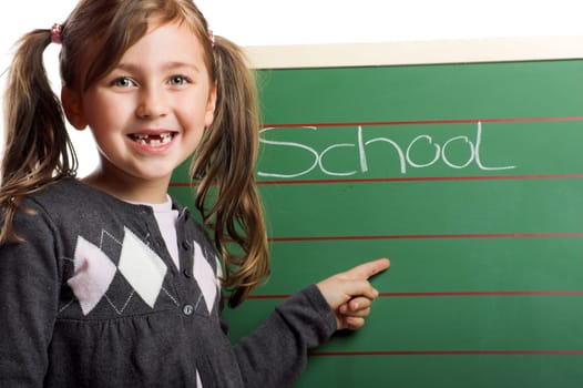 Laughing schoolchild
