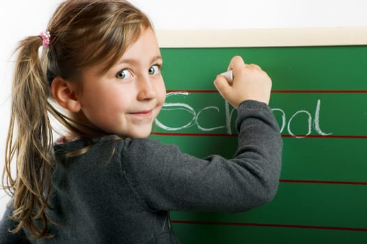 Laughing schoolchild