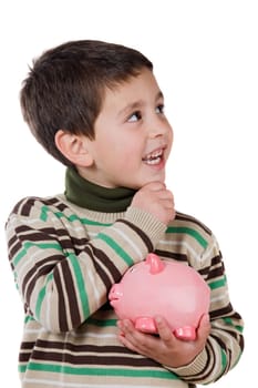 Adorable child thinking