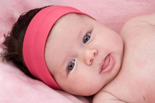 Adorable baby newborn with blue eyes