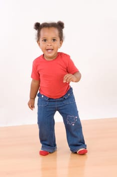 Adorable african baby dancing
